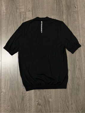 Burberry Black merino wool Short Sleeve Knit shirt